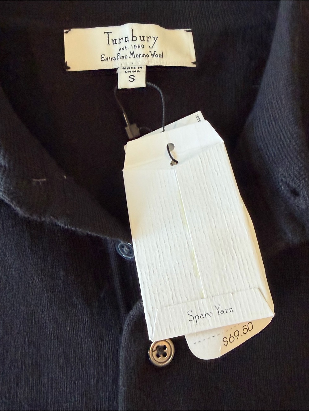 Men's Extra Fine Merino Wool Cardigan - Black